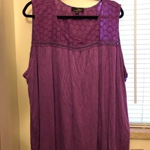 Purple sleeveless shirt